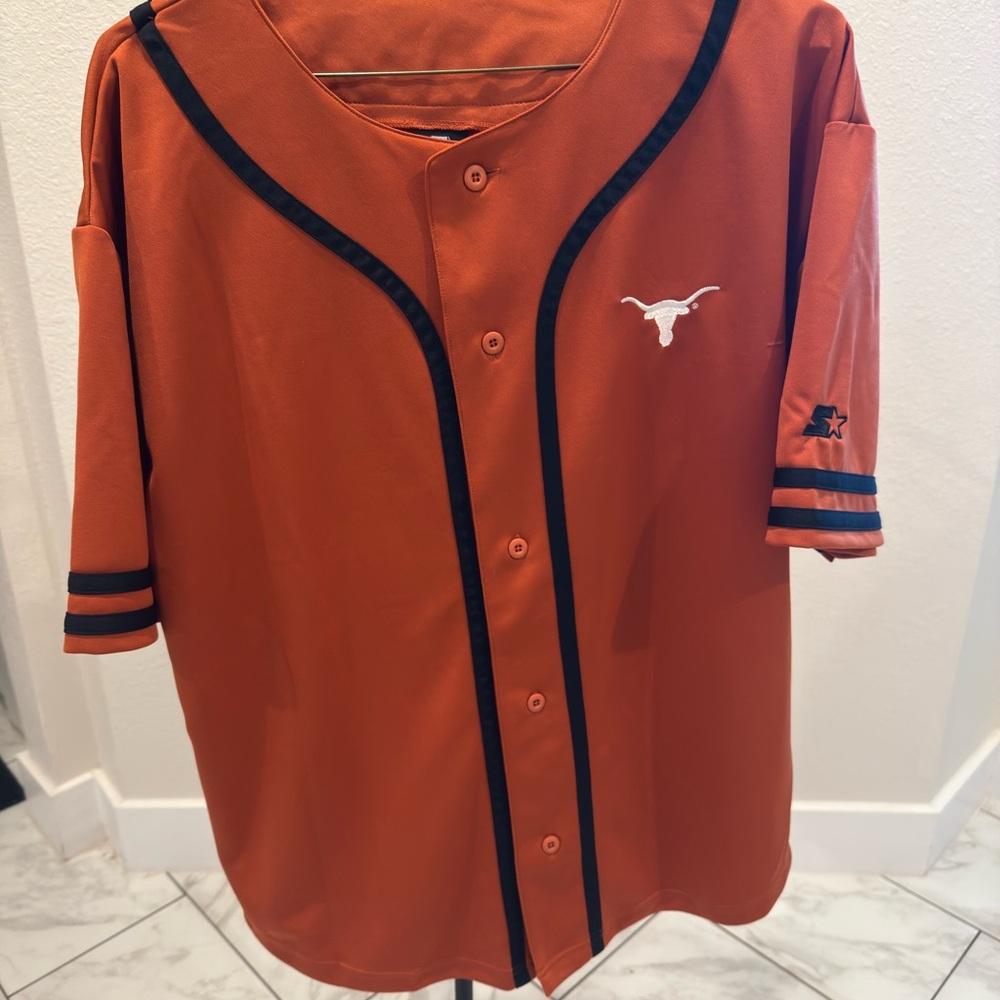 Orange and Black Baseball Jersey Shirt